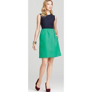 Marc by Marc Jacobs Navy and Green Color Block Dress – Exposed Zipper
